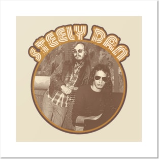 Retro Sepia Steely Dan Posters and Art